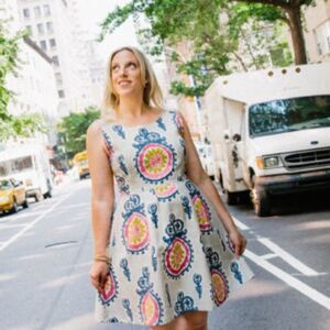 Meg Shop Fit & Flare Mini Dress Cotton Sz S